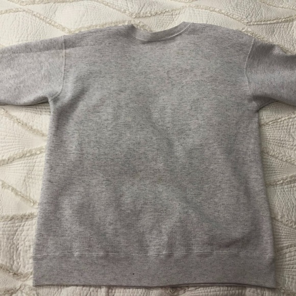 Sz L Vintage Home Team Gray Grey Michigan Pullover Crewneck Sweatshirt Women USA - Picture 8 of 16
